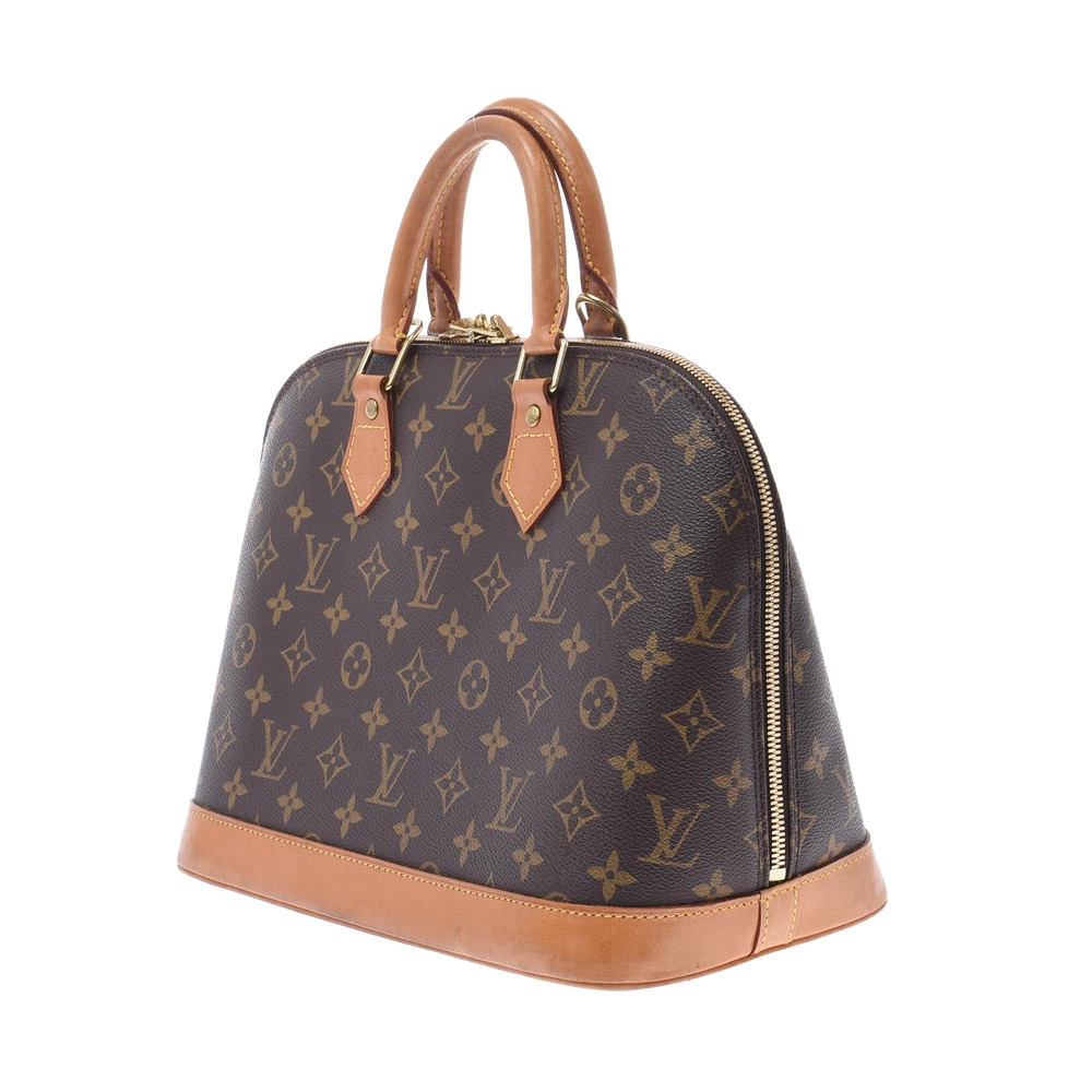 Louis Vuitton Monogram Handbag Canvas Brown Alma Brown